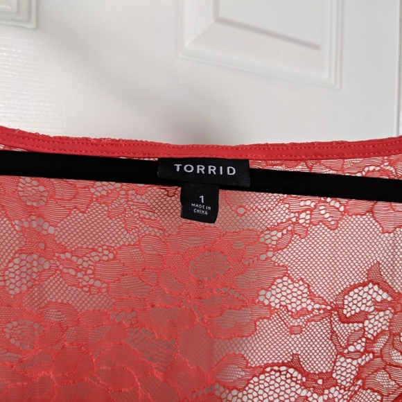 Coral Torrid Chiffon Dress - Picture 2 of 3